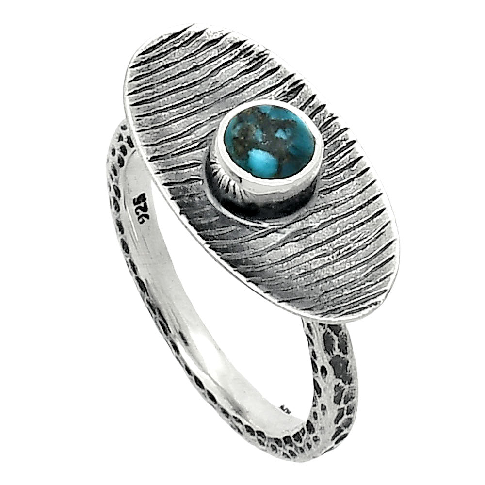 Lucky Charm Tibetan Turquoise Ring size-7.5 R-1573 SDR244255