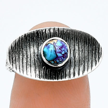 Kingman Purple Dahlia Turquoise Ring size-6 R-1573 SDR244256