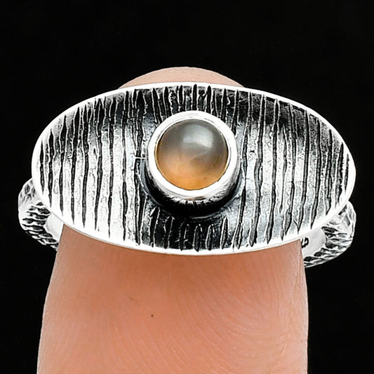 Natural Peach Moonstone Ring size-8 R-1573 SDR244263
