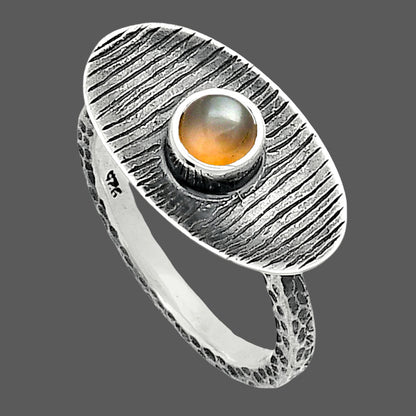 Natural Peach Moonstone Ring size-8 R-1573 SDR244263
