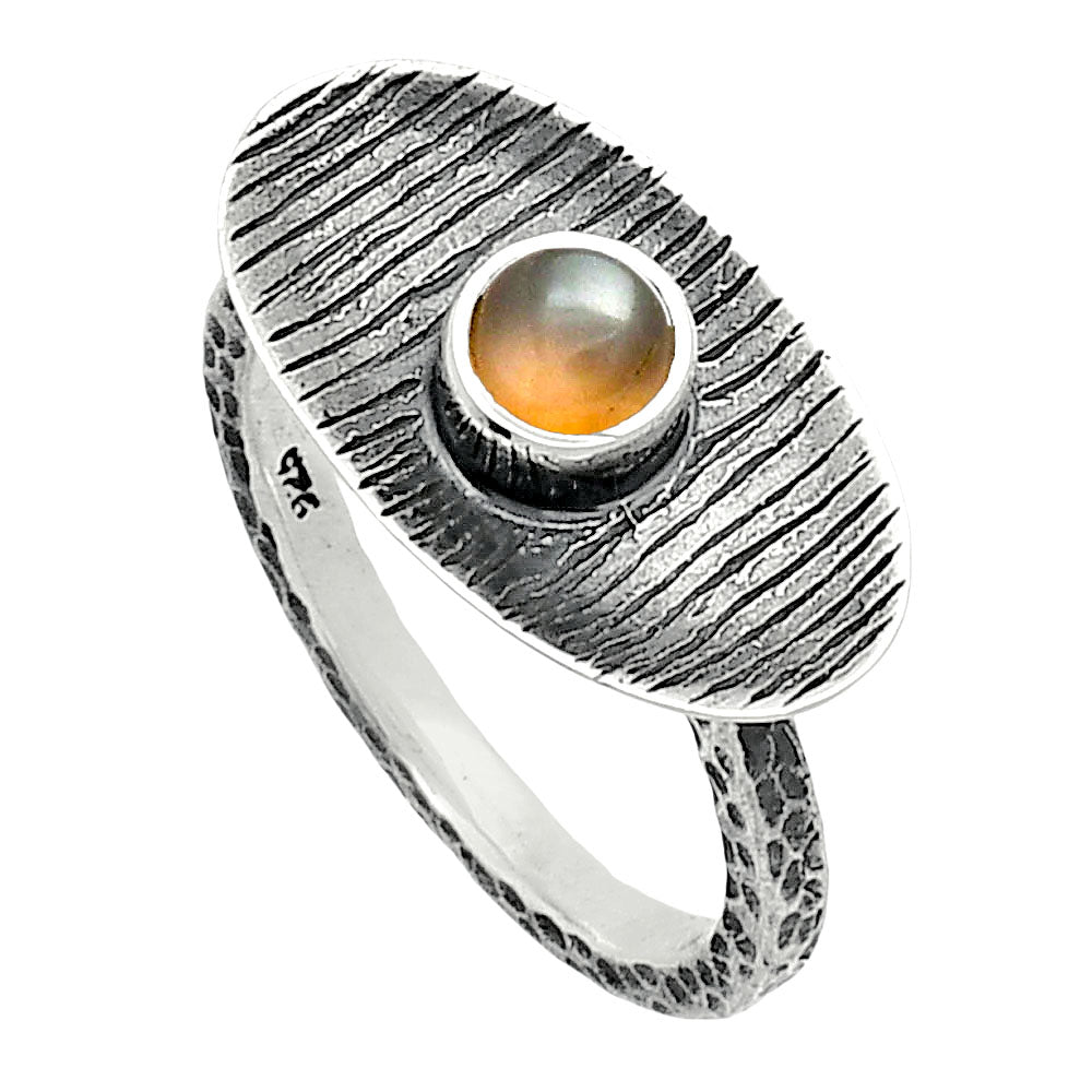 Natural Peach Moonstone Ring size-8 R-1573 SDR244263
