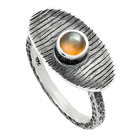 Natural Peach Moonstone Ring size-8 R-1573 SDR244263