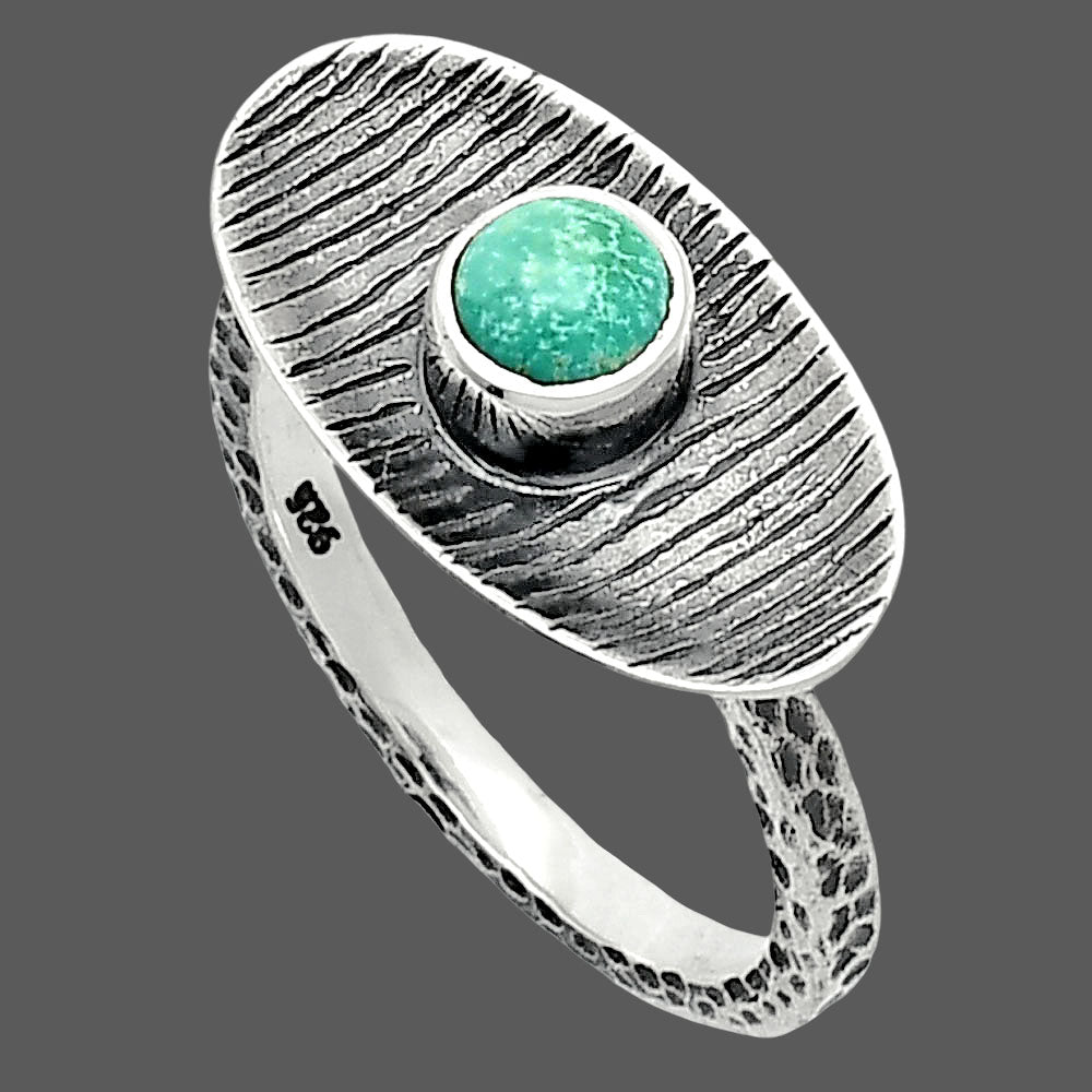 Natural Rare Turquoise Nevada Aztec Mt Ring size-8.5 R-1573 SDR244265