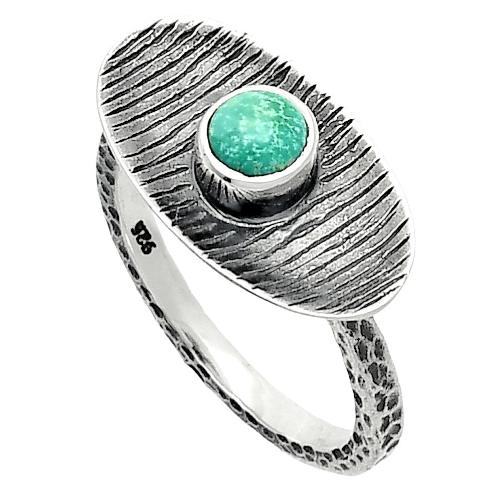 Natural Rare Turquoise Nevada Aztec Mt Ring size-8.5 R-1573 SDR244265