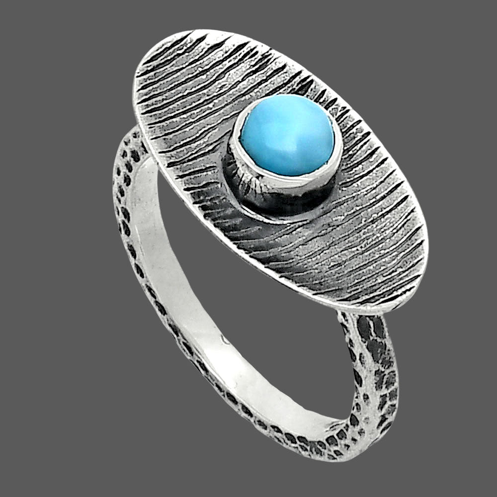 Natural Larimar (Dominican Republic) Ring size-8 R-1573 SDR244271