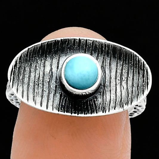 Natural Larimar (Dominican Republic) Ring size-6 R-1573 SDR244272