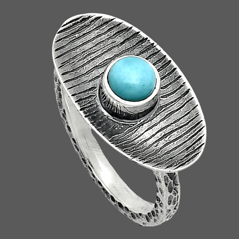Natural Larimar (Dominican Republic) Ring size-6 R-1573 SDR244272