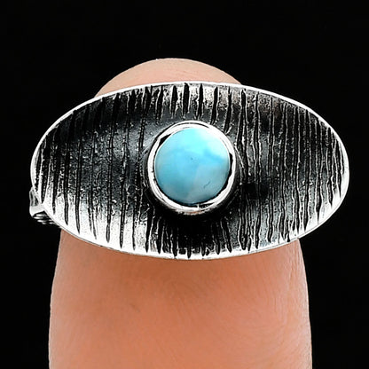 Natural Larimar (Dominican Republic) Ring size-6 R-1573 SDR244273
