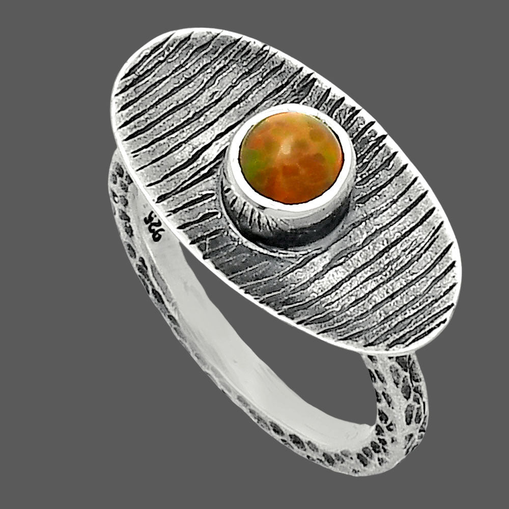 Natural Ethiopian Opal Ring size-6 R-1573 SDR244283
