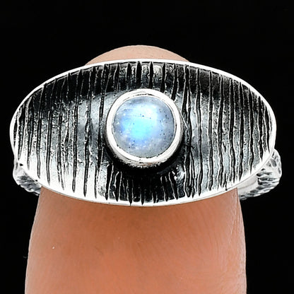 Natural Rainbow Moonstone - India Ring size-7 R-1573 SDR244286