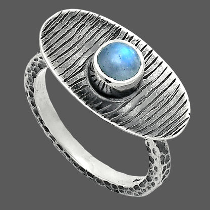 Natural Rainbow Moonstone - India Ring size-7 R-1573 SDR244286