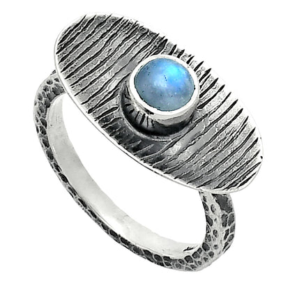 Natural Rainbow Moonstone - India Ring size-7 R-1573 SDR244286