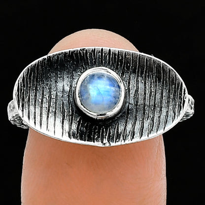 Natural Rainbow Moonstone - India Ring size-8.5 R-1573 SDR244290