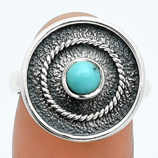 Natural Rare Turquoise Nevada Aztec Mt Ring size-7.5 R-1439 SDR244296