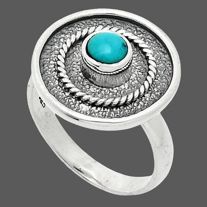 Natural Rare Turquoise Nevada Aztec Mt Ring size-7.5 R-1439 SDR244296