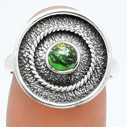 Natural Green Matrix Turquoise Ring size-8 R-1439 SDR244299