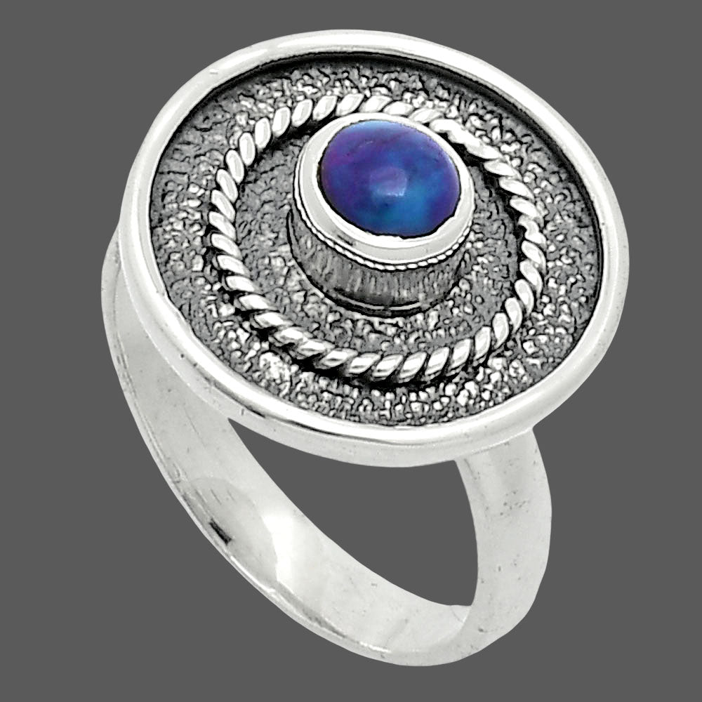 Kingman Purple Dahlia Turquoise Ring size-7 R-1439 SDR244302