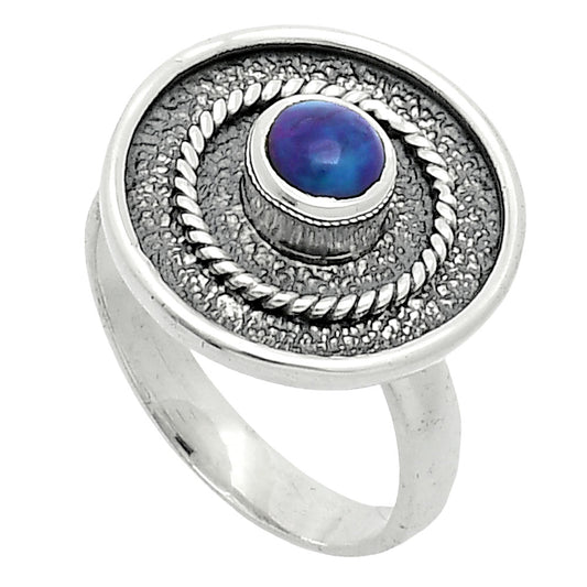 Kingman Purple Dahlia Turquoise Ring size-7 R-1439 SDR244302