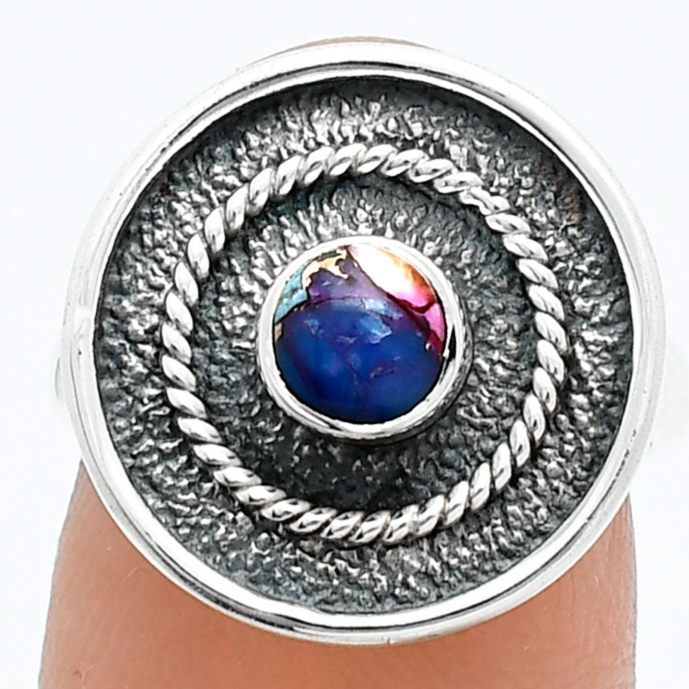 Kingman Pink Dahlia Turquoise Ring size-6 R-1439 SDR244308