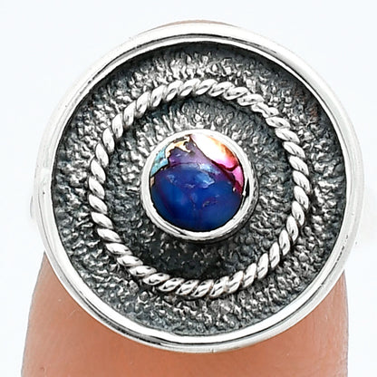Kingman Pink Dahlia Turquoise Ring size-6 R-1439 SDR244308