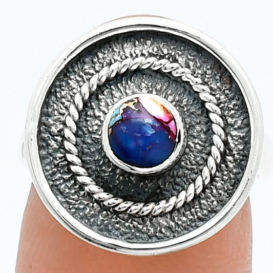 Kingman Pink Dahlia Turquoise Ring size-6 R-1439 SDR244308