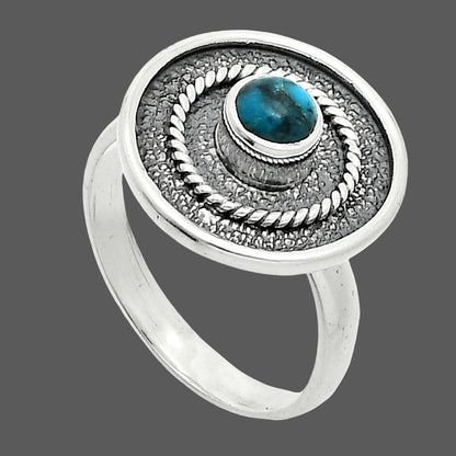 Natural Turquoise Morenci Mine Ring size-8 R-1439 SDR244312