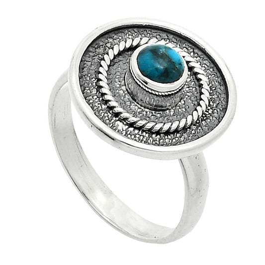 Natural Turquoise Morenci Mine Ring size-8 R-1439 SDR244312
