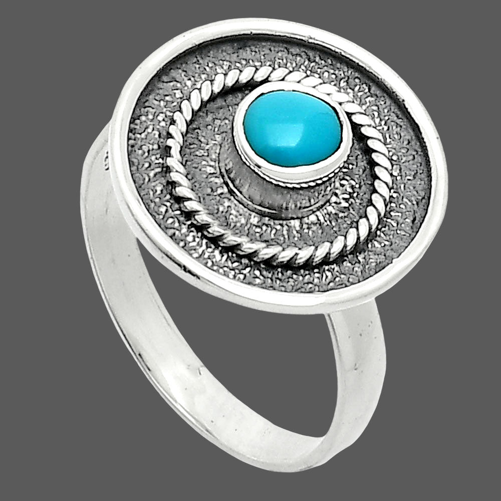 Natural Turquoise Nevada Aztec Mt Ring size-8 R-1439 SDR244313