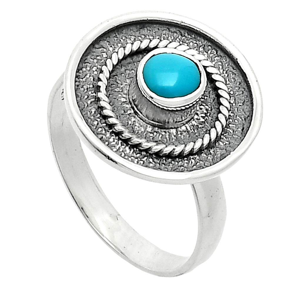Natural Turquoise Nevada Aztec Mt Ring size-8 R-1439 SDR244313
