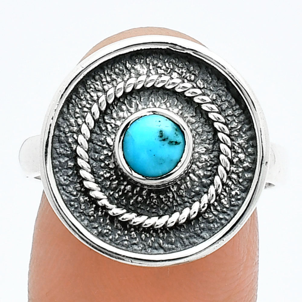 Natural Turquoise Morenci Mine Ring size-8 R-1439 SDR244315
