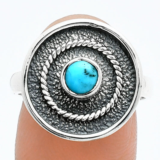 Natural Turquoise Morenci Mine Ring size-8 R-1439 SDR244315