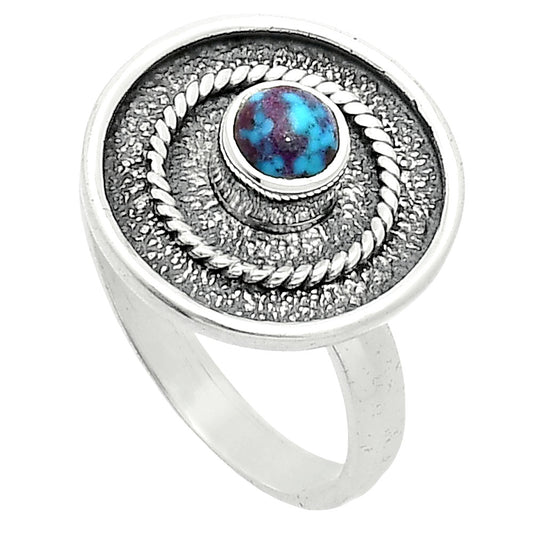 Kingman Purple Dahlia Turquoise Ring size-8 R-1439 SDR244317