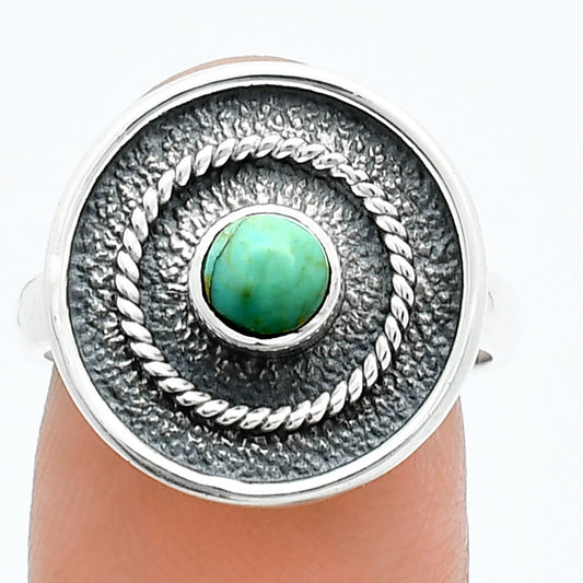 Natural Rare Turquoise Nevada Aztec Mt Ring size-7.5 R-1439 SDR244320
