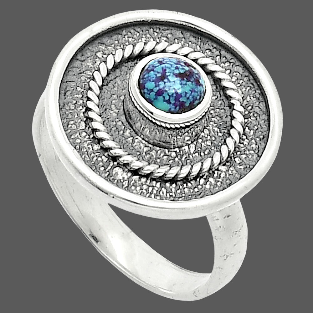 Kingman Purple Dahlia Turquoise Ring size-7 R-1439 SDR244321