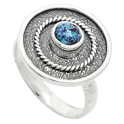 Kingman Purple Dahlia Turquoise Ring size-7 R-1439 SDR244321