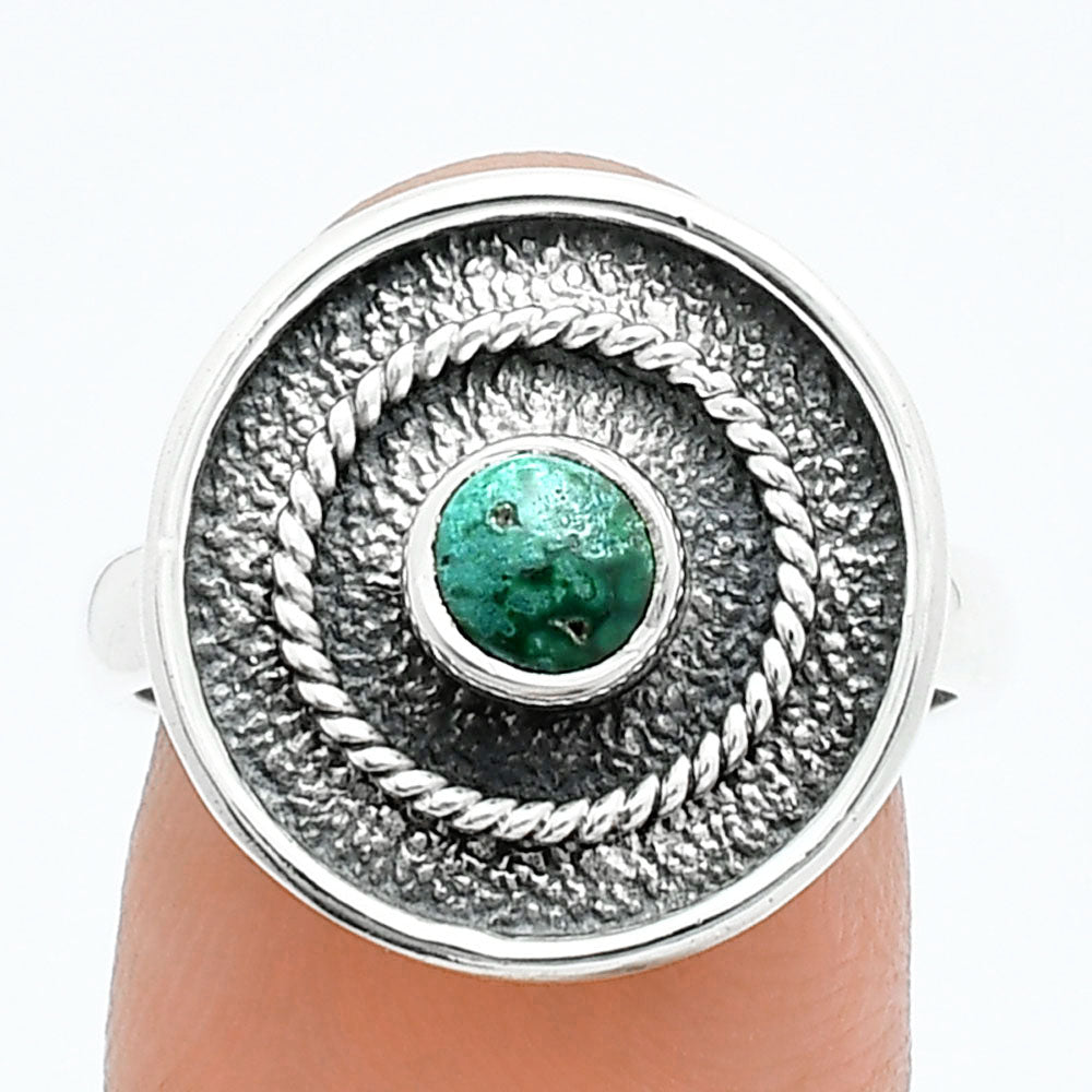 Natural Azurite Chrysocolla Ring size-8 R-1439 SDR244323