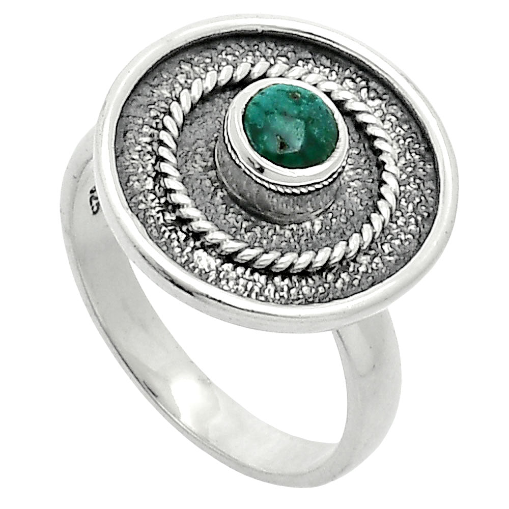Natural Azurite Chrysocolla Ring size-8 R-1439 SDR244323
