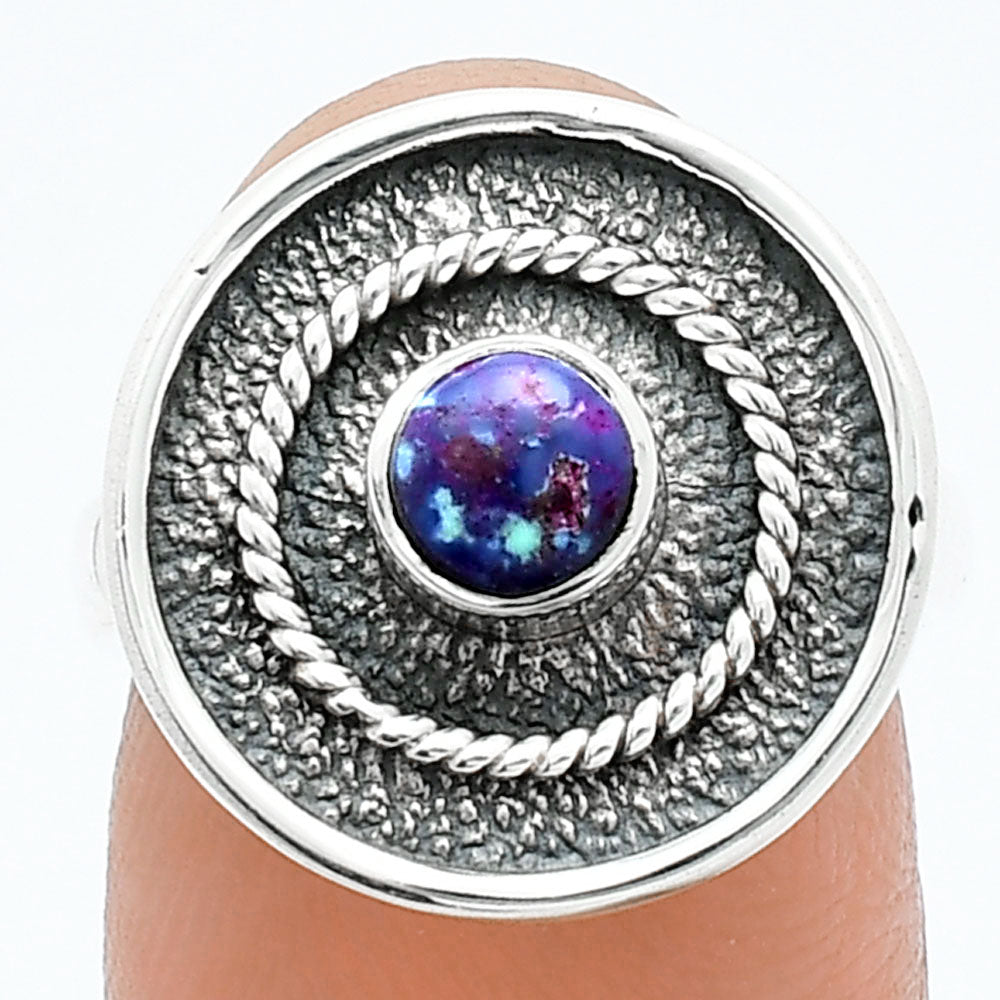 Kingman Purple Dahlia Turquoise Ring size-6 R-1439 SDR244324