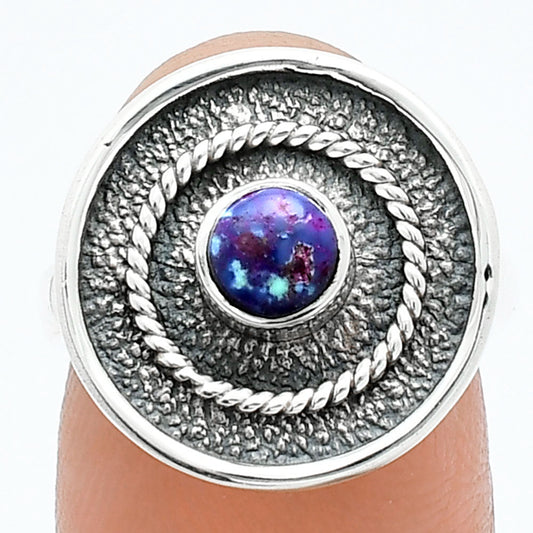 Kingman Purple Dahlia Turquoise Ring size-6 R-1439 SDR244324