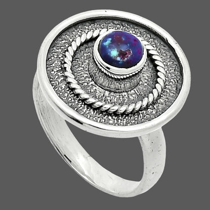 Kingman Purple Dahlia Turquoise Ring size-6 R-1439 SDR244324