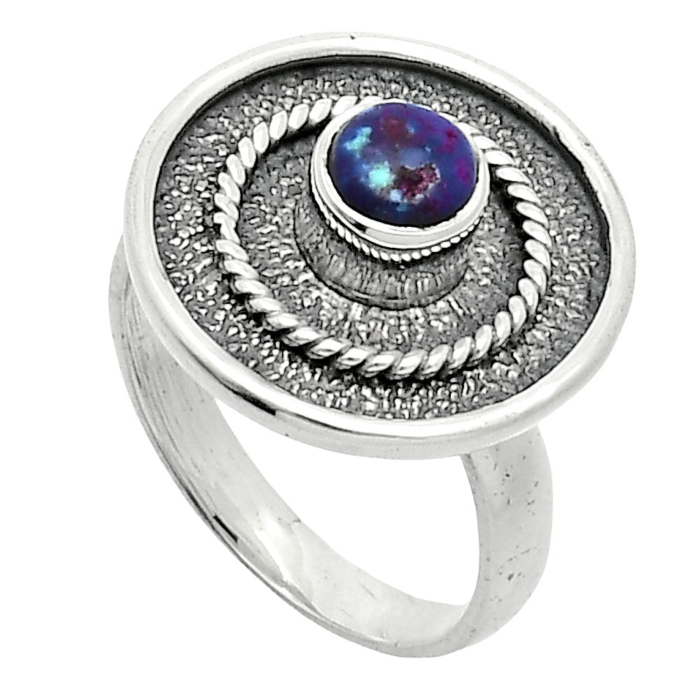 Kingman Purple Dahlia Turquoise Ring size-6 R-1439 SDR244324