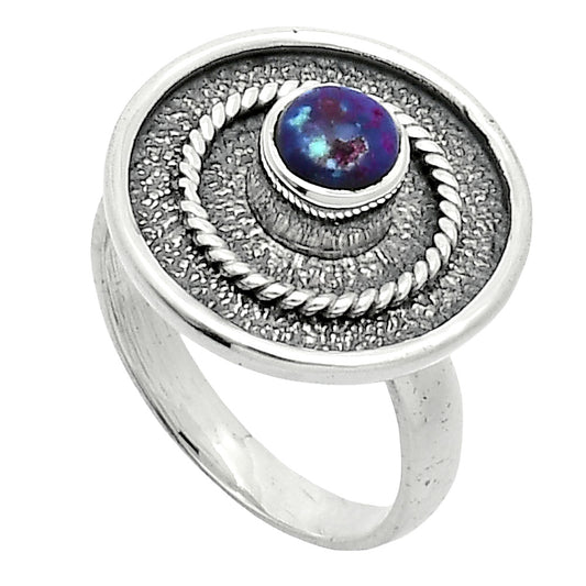 Kingman Purple Dahlia Turquoise Ring size-6 R-1439 SDR244324