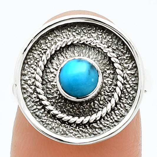 Natural Turquoise Morenci Mine Ring size-7 R-1439 SDR244329