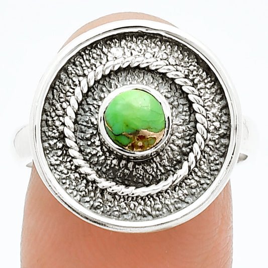 Copper Green Turquoise - Arizona Ring size-8 R-1439 SDR244330