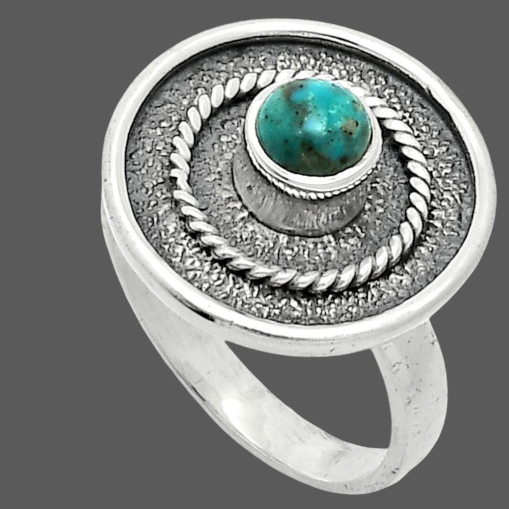 Natural Brazilian Turquoise Ring size-6.5 R-1439 SDR244333