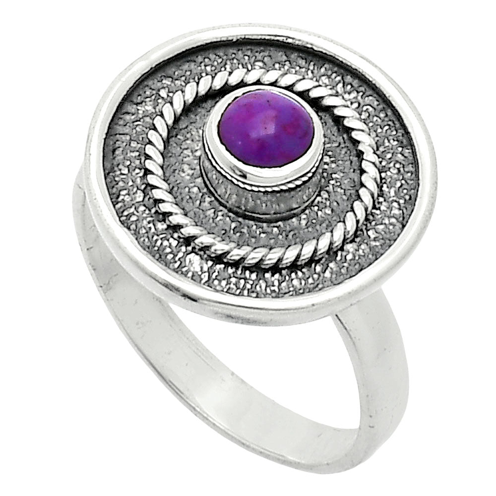 Copper Purple Turquoise - Arizona Ring size-8 R-1439 SDR244342