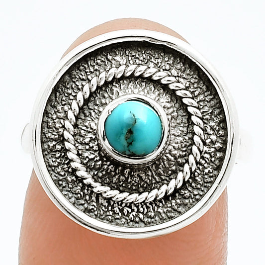 Natural Turquoise Nevada Aztec Mt Ring size-7 R-1439 SDR244345