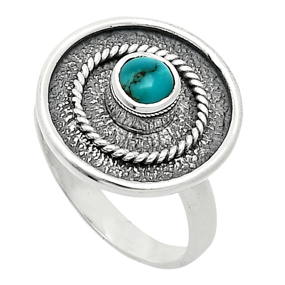 Natural Turquoise Nevada Aztec Mt Ring size-7 R-1439 SDR244345