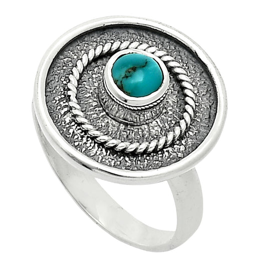 Natural Turquoise Nevada Aztec Mt Ring size-7 R-1439 SDR244345