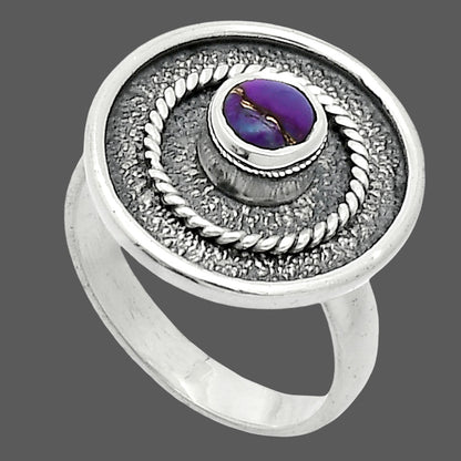 Copper Purple Turquoise - Arizona Ring size-6 R-1439 SDR244347